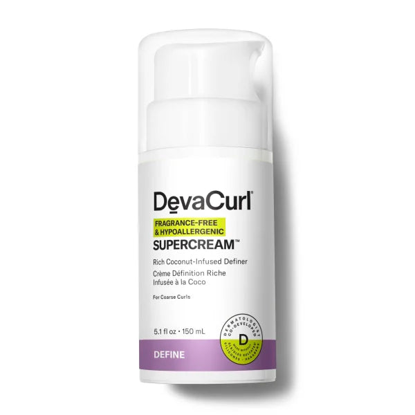 DevaCurl Fragrance-Free & Hypoallergenic SuperCream Rich Coconut-Infused Definer - 5.1 oz