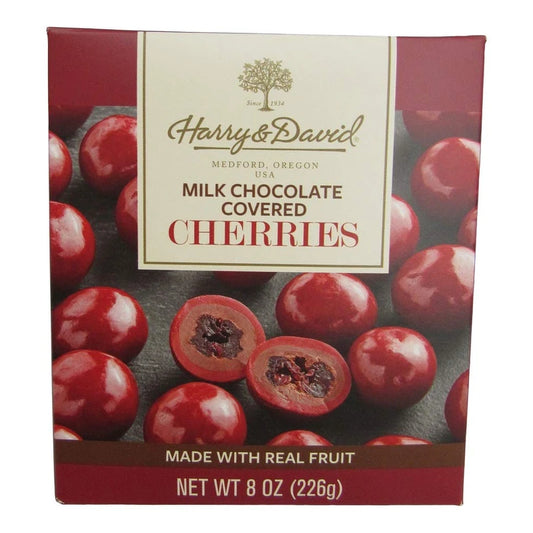 Harry and David, milk chocolate covered cherries, 8 ounces.