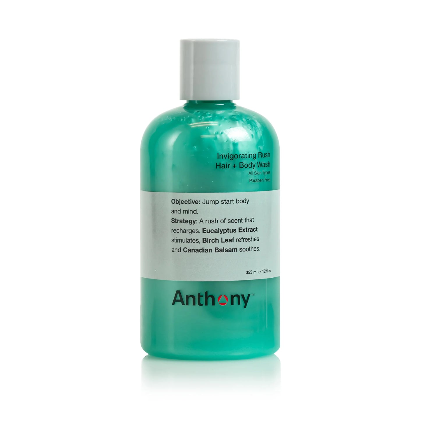 Anthony Mens Body Wash and Shampoo: Pine Wood Scent Contains Eucalyptus Extract, Canadian Balsam & Birch Leaf 12 Fl Oz